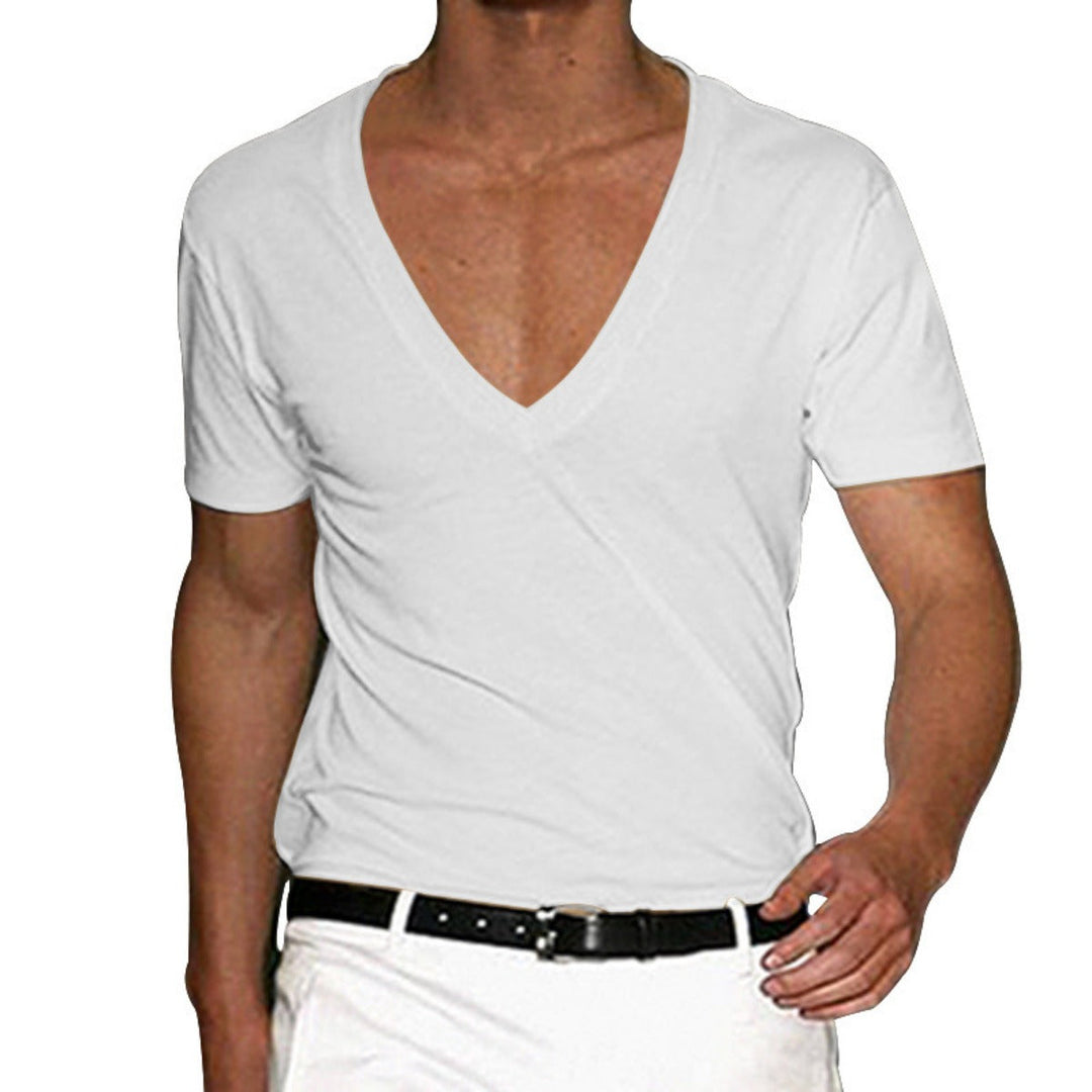 Echoarchiv | Slim Fit T-Shirt mit V-Ausschnitt
