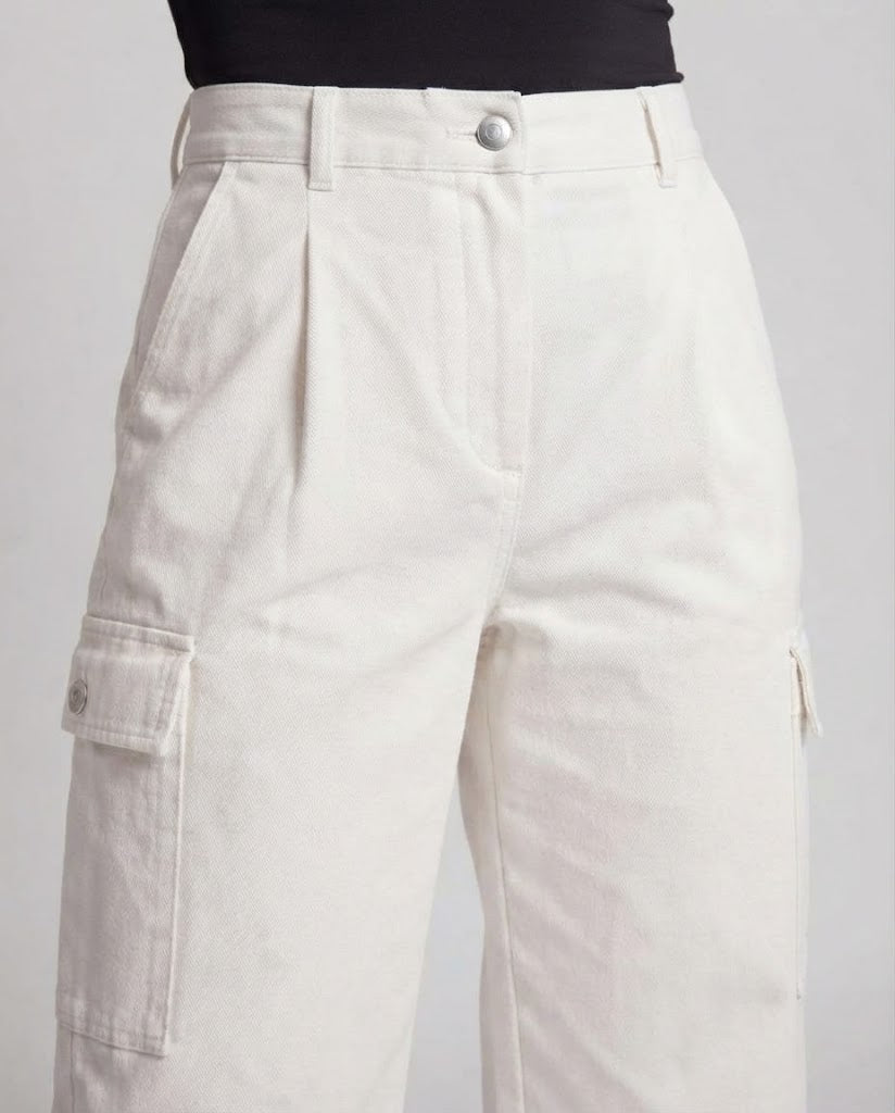 Damen Hochtaillierte weite Bundfalten‑Palazzohose mit lockerer Silhouette Echo Archiv