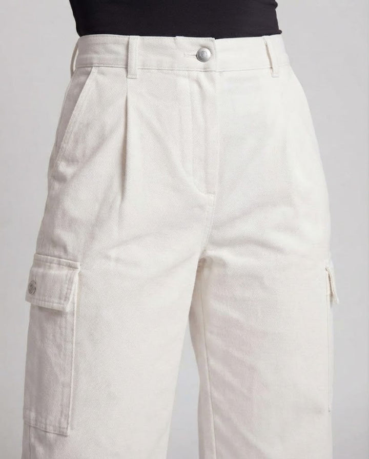 Damen Hochtaillierte weite Bundfalten‑Palazzohose mit lockerer Silhouette Echo Archiv