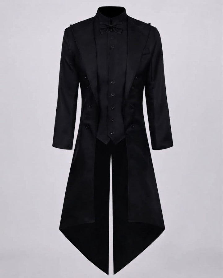 Herrenfrack mit hohem Kragen und eleganten Details Echo Archiv