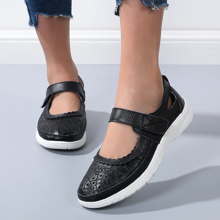 Echoarchiv | Orthopädische Komfortschuhe Aus Weißem Leder für Damen