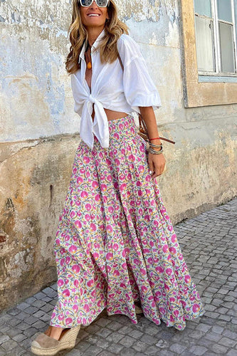 Sommer Lange Röcke Boho Print – Rosévia