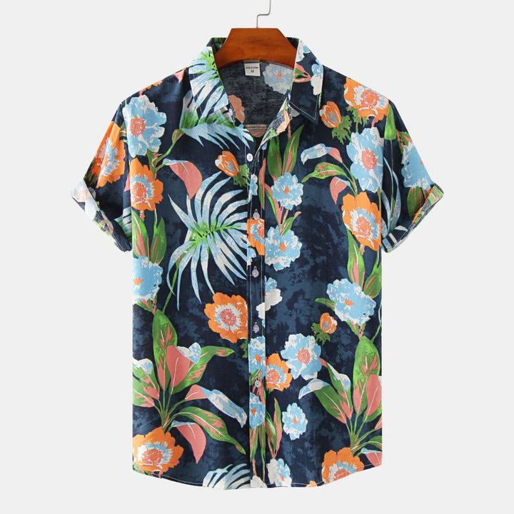 Echoarchiv | Floral kurzärmeliges Blumenhemd Männer