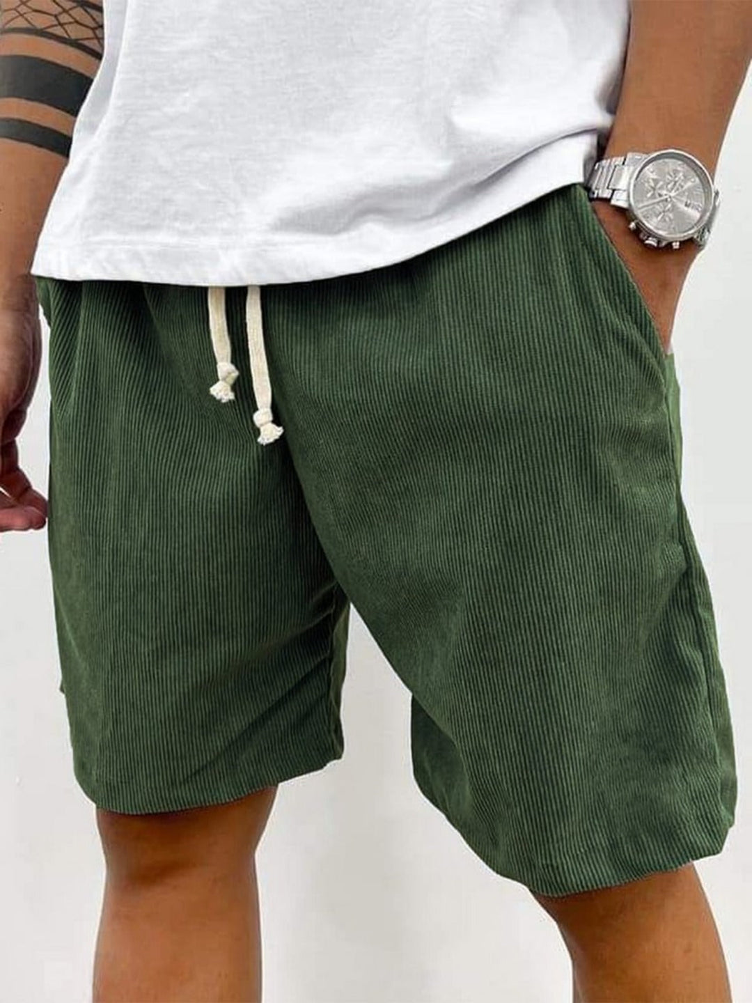 Echoarchiv | Herren Casual Kordelzug Cord Shorts