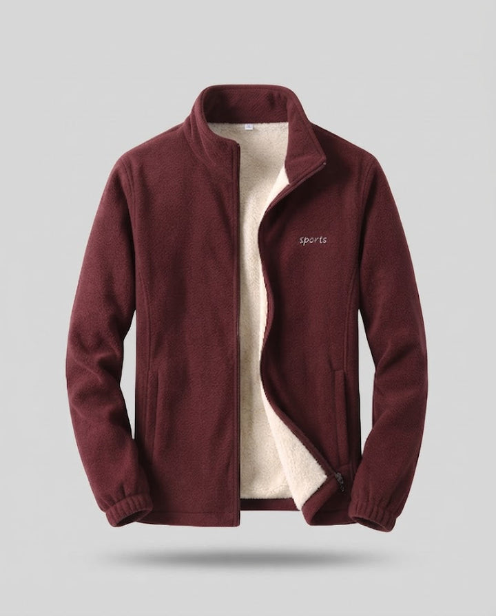 Herren Fleecejacke mit Stehkragen Echo Archiv