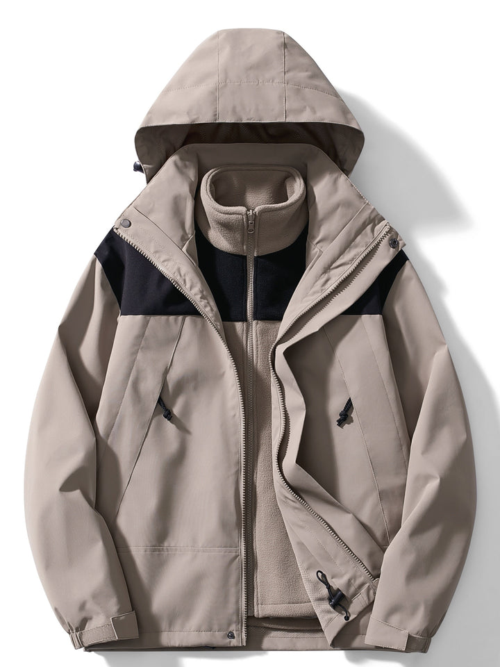 3 in 1 Outdoor Jacke Wasserdicht Winddicht Abnehmbare Kapuze – Célinea