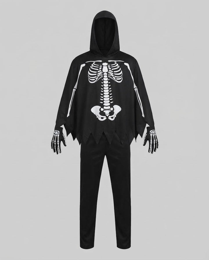Herren Skelett Halloween Kostüm mit Kapuze Echo Archiv