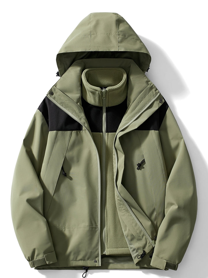 3 in 1 Outdoor Jacke Wasserdicht Winddicht Abnehmbare Kapuze – Célinea