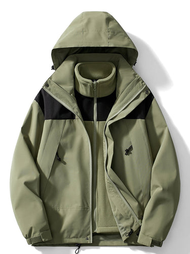3 in 1 Outdoor Jacke Wasserdicht Winddicht Abnehmbare Kapuze – Célinea
