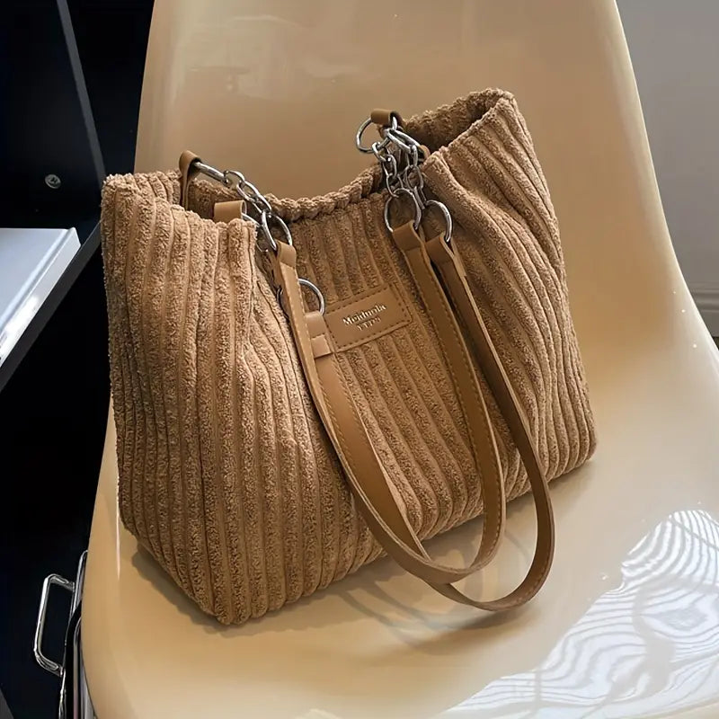 Cord Tote Bag für Damen Chic & Geräumig – Avelline