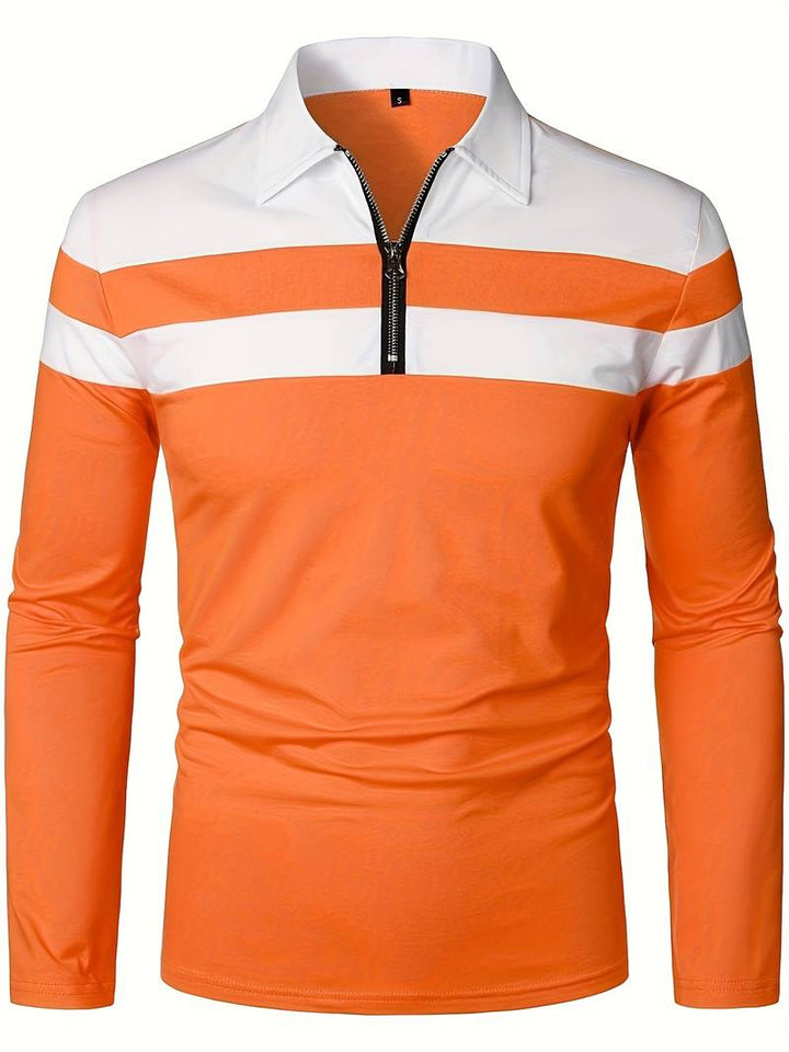 Echoarchiv – langärmliges poloshirt mit reißverschluss