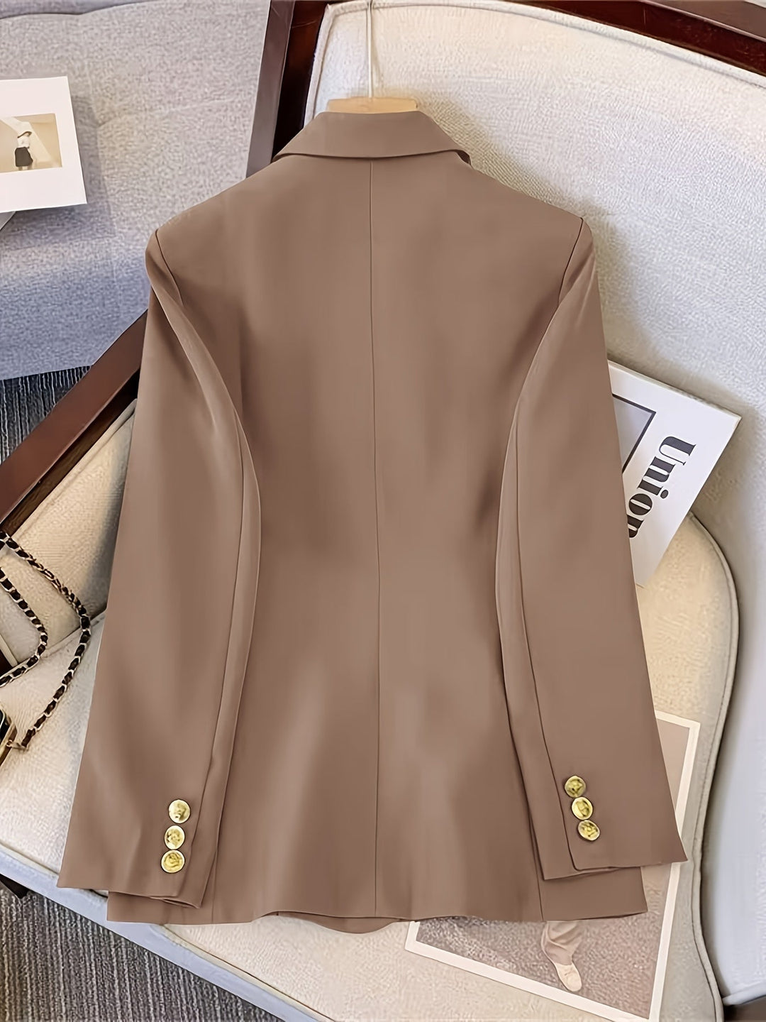 Eleganter Business Slim Blazer mit goldenen Knöpfen Ideal für alle Jahreszeiten – Valéne