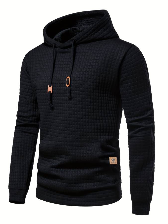 Echoarchiv - Lässiger Waffelmuster Hoodie für Männer