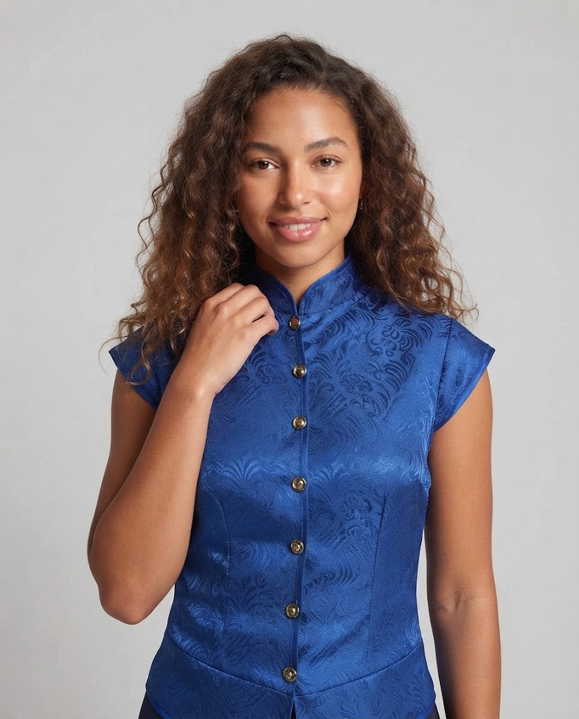 Damen elegantes Vest mit aufwendigem Design und feinen Details Echo Archiv