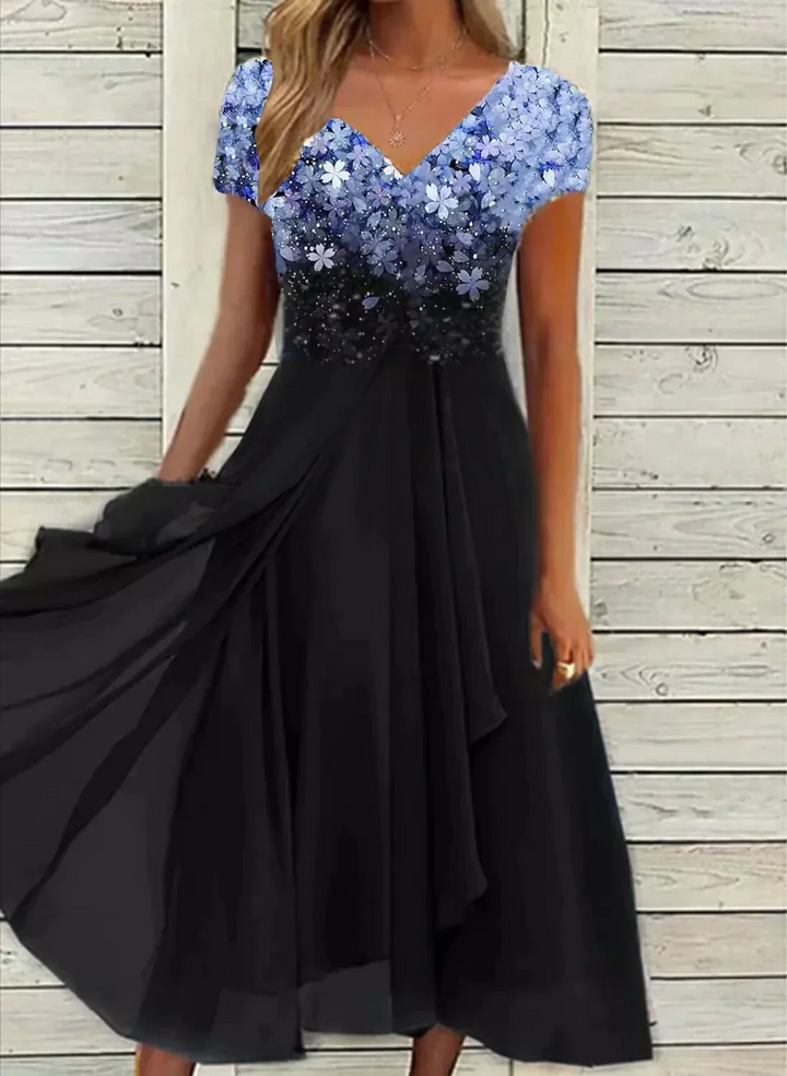 Echoarchiv | Damen Elegante V-Ausschnitt Kleid Abendkleid