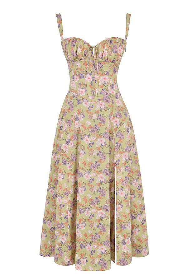 Echoarchiv | Sommerliches Midi Kleid mit Trägern & Schlitz Luftig, Elegant & Perfekt für Warme Tage