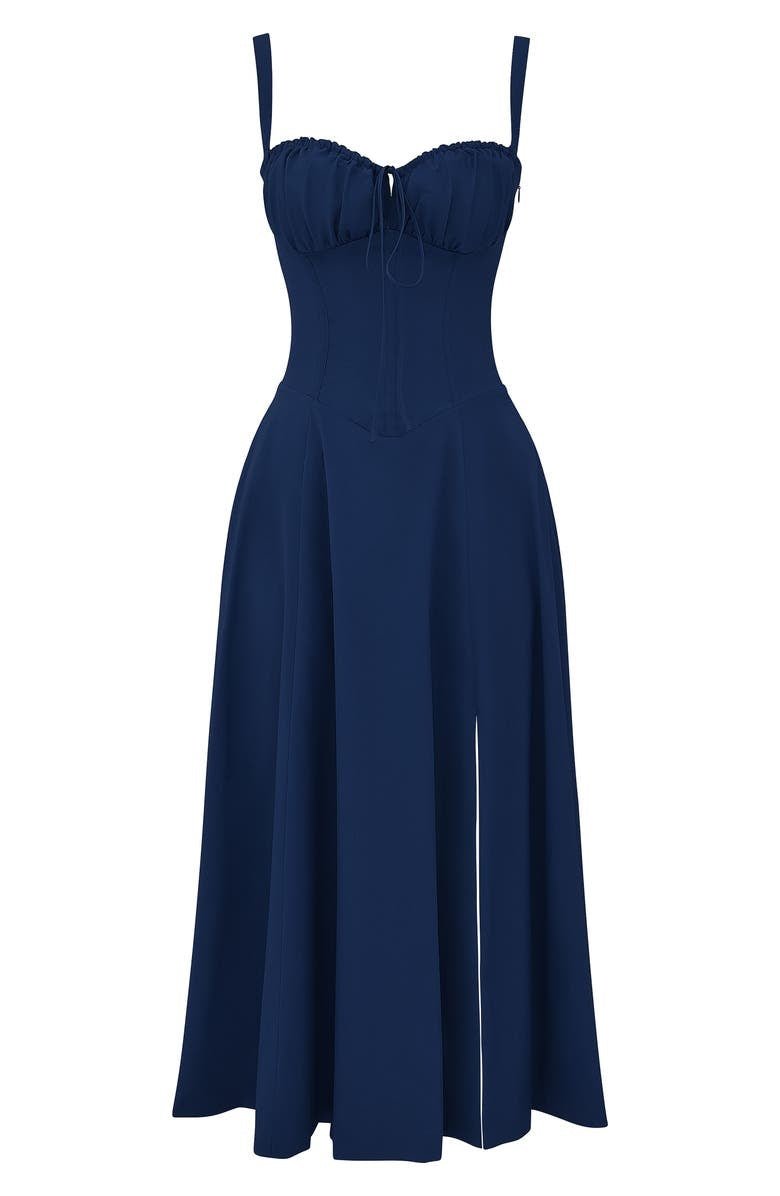 Echoarchiv | Sommerliches Midi Kleid mit Trägern & Schlitz Luftig, Elegant & Perfekt für Warme Tage