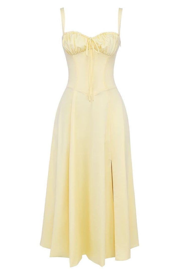 Echoarchiv | Sommerliches Midi Kleid mit Trägern & Schlitz Luftig, Elegant & Perfekt für Warme Tage