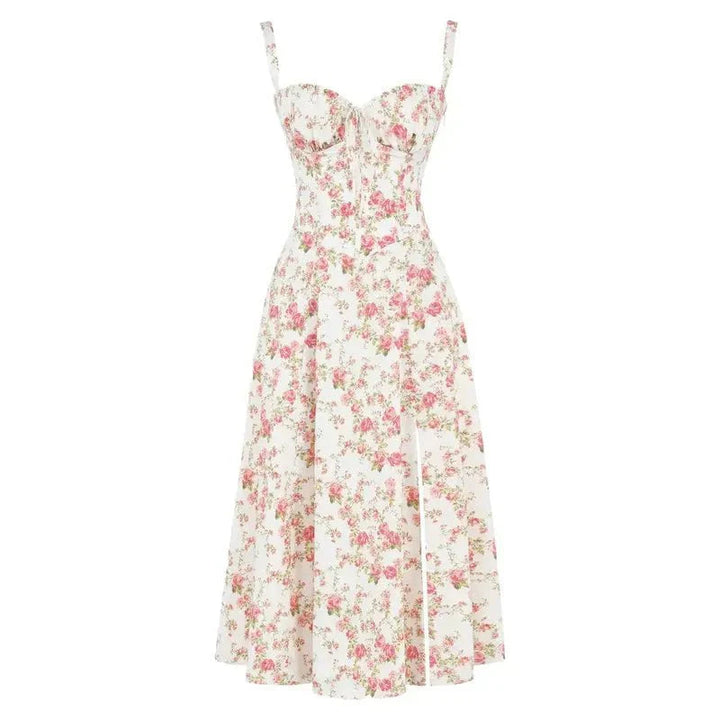 Echoarchiv | Sommerliches Midi Kleid mit Trägern & Schlitz Luftig, Elegant & Perfekt für Warme Tage