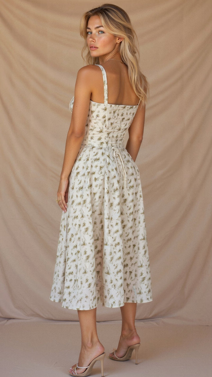 Echoarchiv | Sommerliches Midi Kleid mit Trägern & Schlitz Luftig, Elegant & Perfekt für Warme Tage