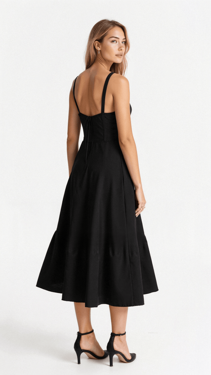 Echoarchiv | Sommerliches Midi Kleid mit Trägern & Schlitz Luftig, Elegant & Perfekt für Warme Tage