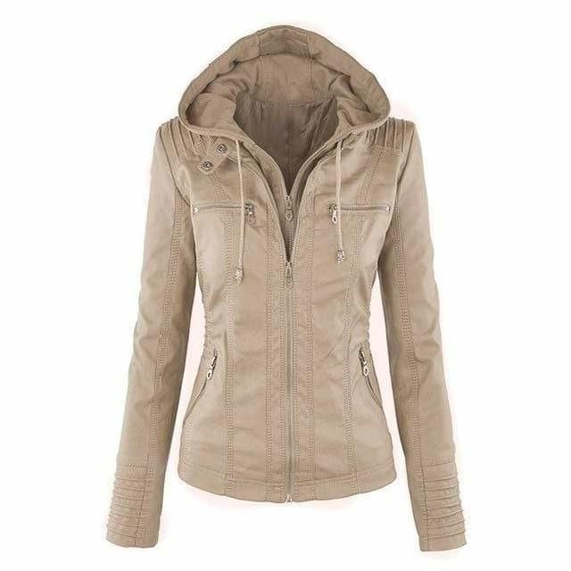 Gothic-Kapuzenjacke aus Kunstmaterial