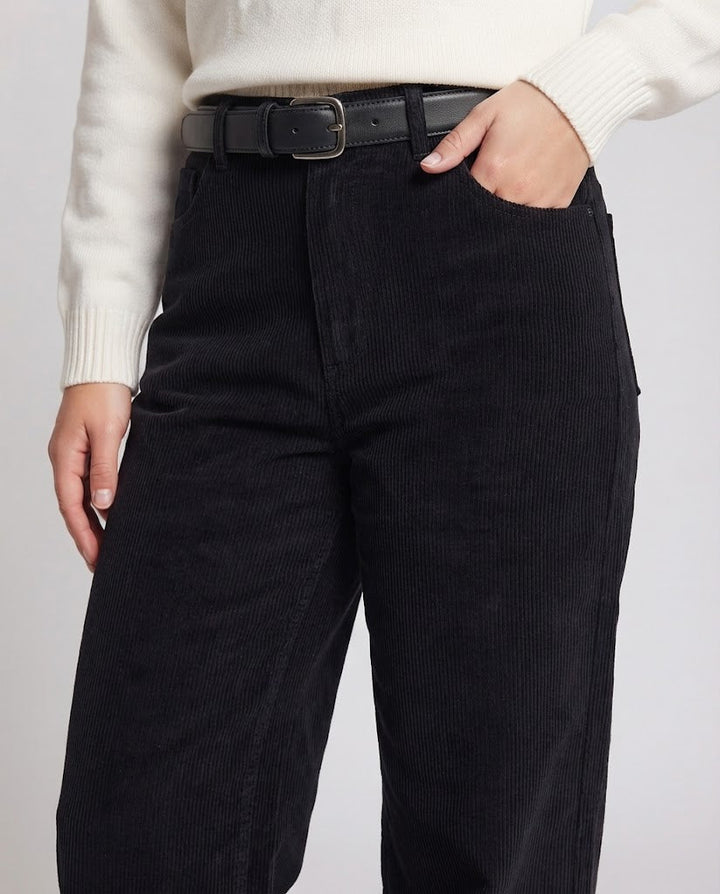 Damen weiche hochtaillierte Cordhose mit weitem Bein Echo Archiv
