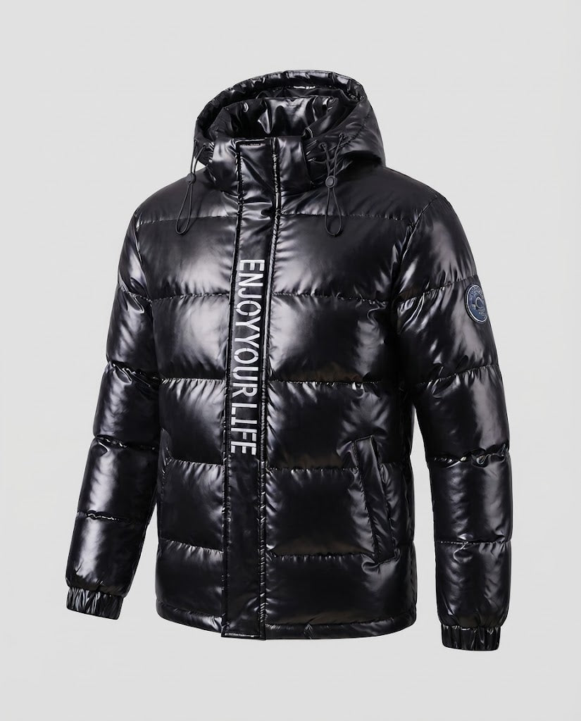 Herren Hochglänzende Steppjacke Echo Archiv