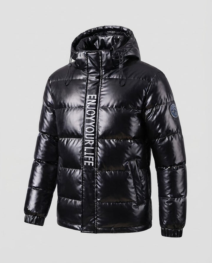 Herren Hochglänzende Steppjacke Echo Archiv