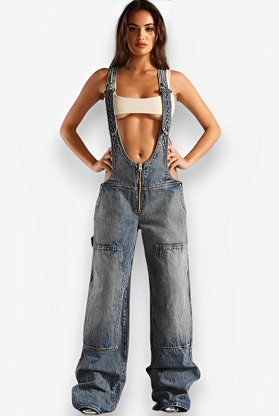 Echoarchiv | Denim Multi Taschen Overall