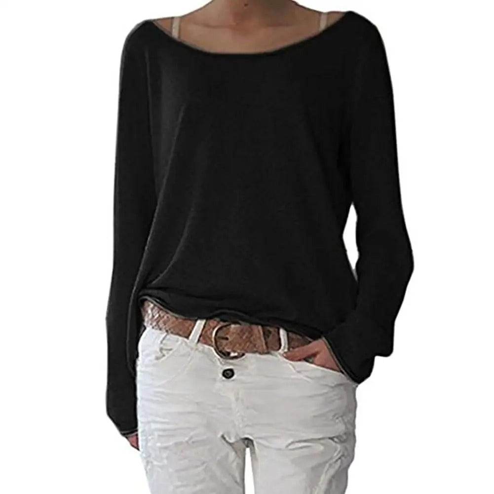 Echoarchiv | Locker Gestricktes Damen Langarmshirt