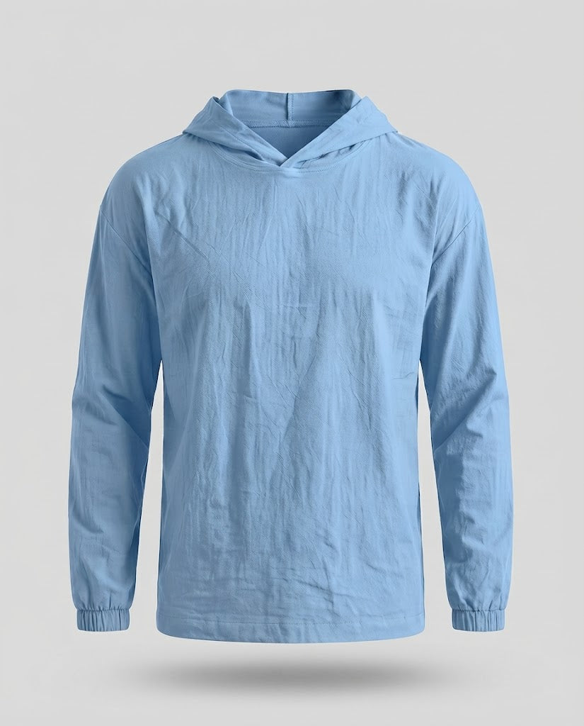 Herren Leichter Kapuzenpullover aus Crinkle‑Funktionsstoff mit elastischen Bündchen Echo Archiv