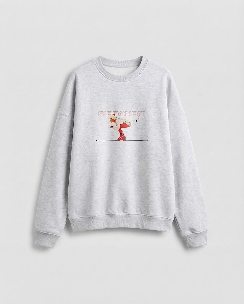 Damen Oversize-Sweatshirt mit Ski-Print und entspannter Dropped-Shoulder-Silhouette Echo Archiv
