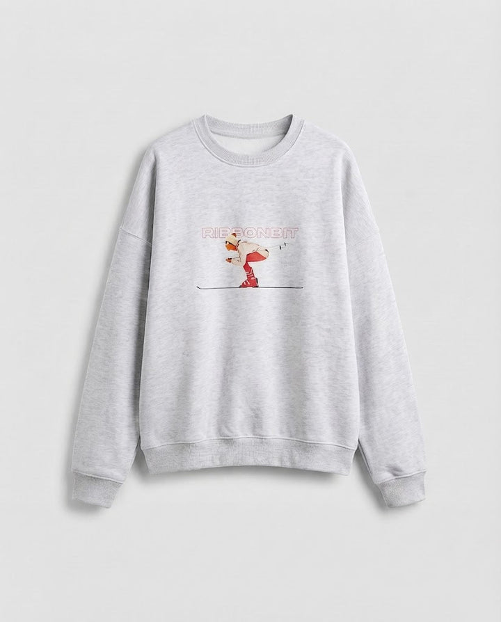 Damen Oversize-Sweatshirt mit Ski-Print und entspannter Dropped-Shoulder-Silhouette Echo Archiv