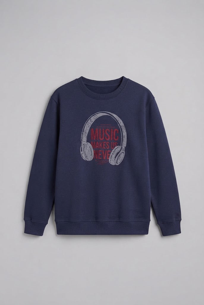 Damen Gemütlicher Sweatshirt mit Kopfhörer Design Echoarchiv