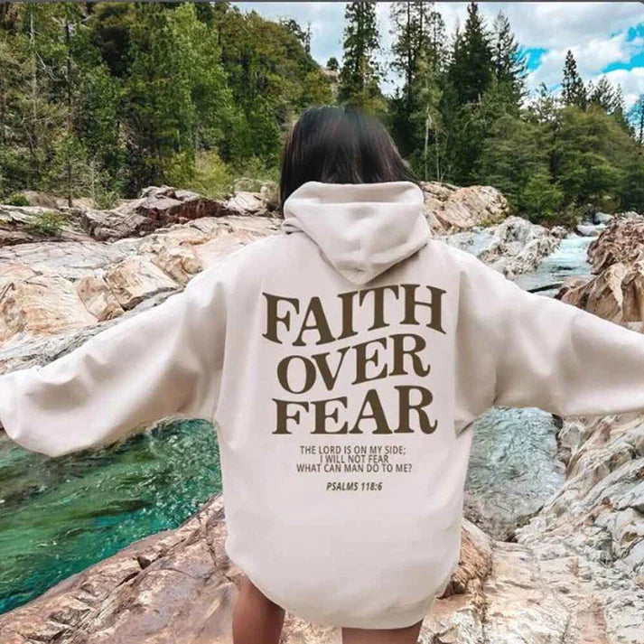 Faith – Motivierender Kapuzenpullover mit Bibelvers
