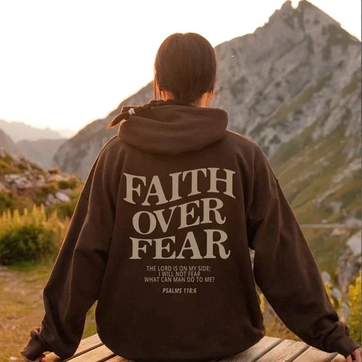 Faith – Motivierender Kapuzenpullover mit Bibelvers