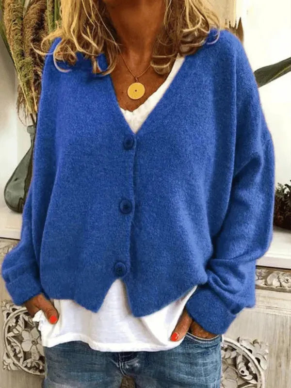 Echoarchiv | Lockere Frauen Strickjacke Pullover