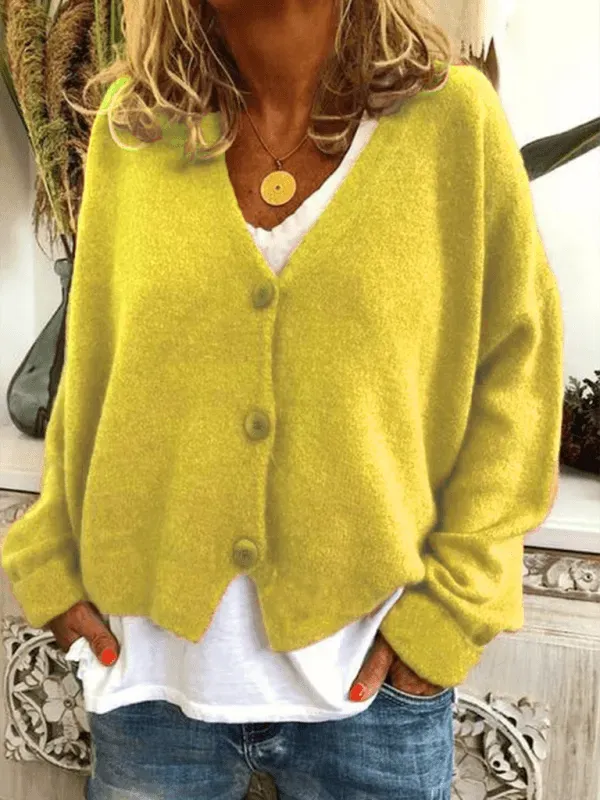 Echoarchiv | Lockere Frauen Strickjacke Pullover
