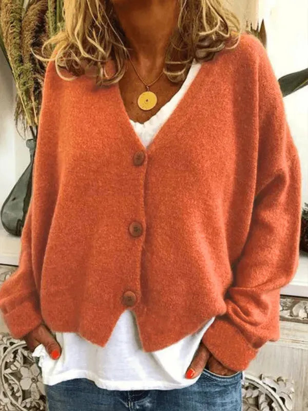 Echoarchiv | Lockere Frauen Strickjacke Pullover