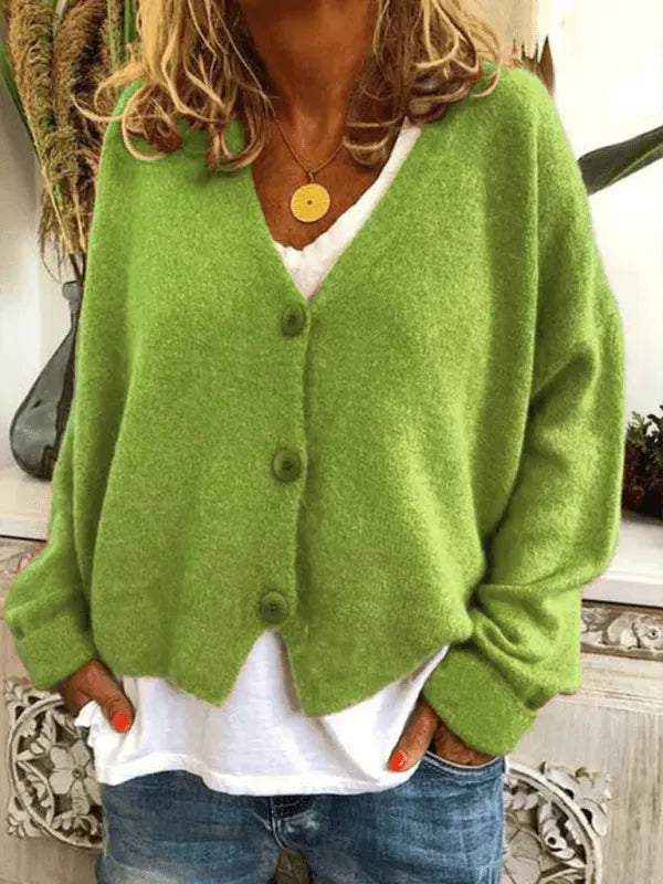 Echoarchiv | Lockere Frauen Strickjacke Pullover