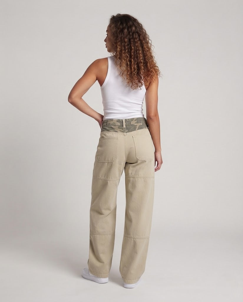 Damen Stilvolle Lockere Cargo-Hosen Echoarchiv