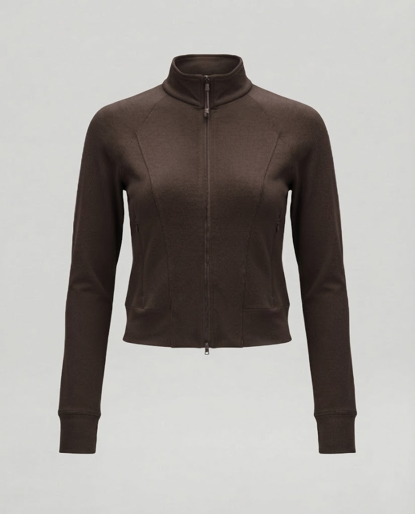 Damen Enganliegende Performance-Fleecejacke mit Stehkragen und Zwei-Wege-Reißverschluss Echo Archiv