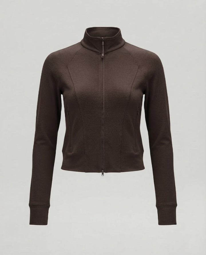 Damen Enganliegende Performance-Fleecejacke mit Stehkragen und Zwei-Wege-Reißverschluss Echo Archiv