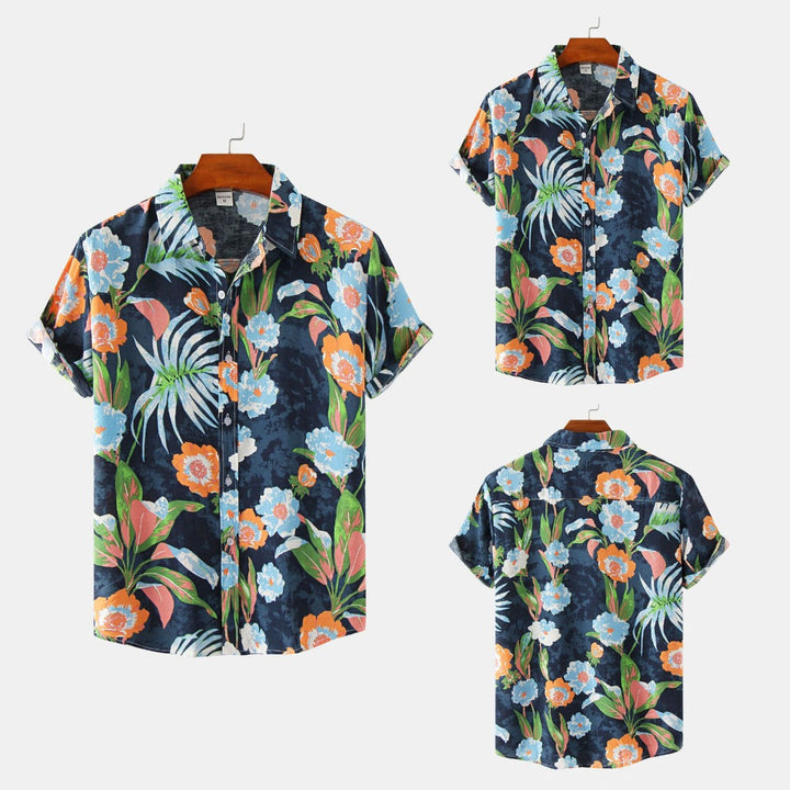 Echoarchiv | Floral kurzärmeliges Blumenhemd Männer