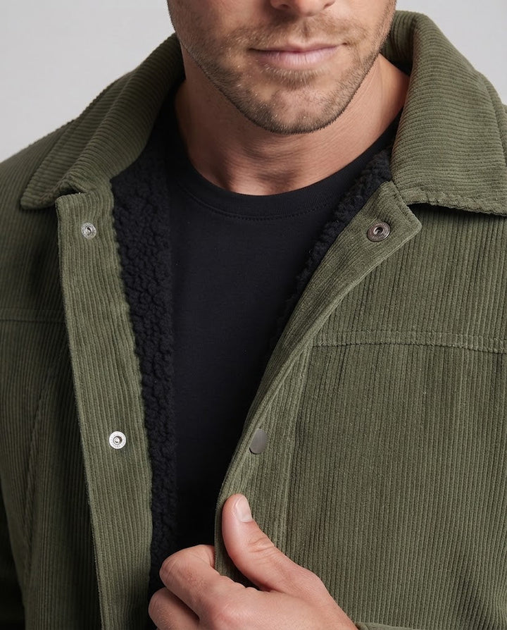 Herren Weiche Cordjacke mit Teddy-Innenfutter Echo Archiv