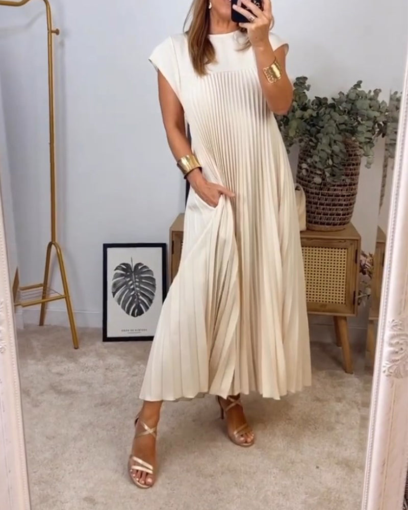 Echoarchiv | Ärmelloses Plisseekleid