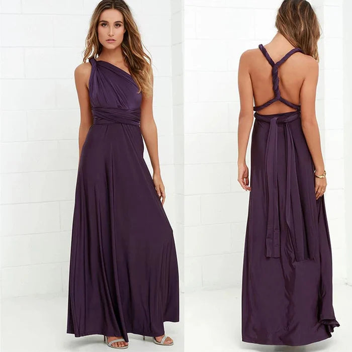 Damen Elastisches Wickelkleid mit Riemen für perfekte Passform