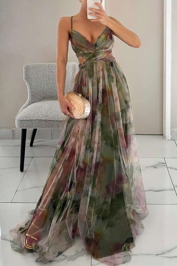 Echoarchiv | Elegante Maxikleid Im Schönem Blumenmuster