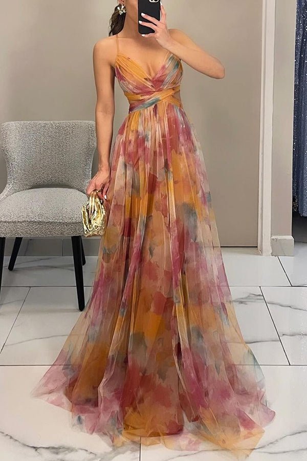 Echoarchiv | Elegante Maxikleid Im Schönem Blumenmuster